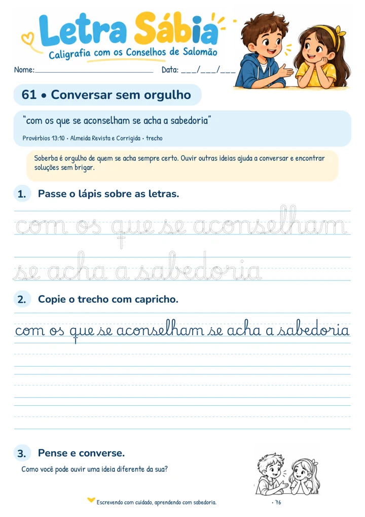 Um conselho para conversar